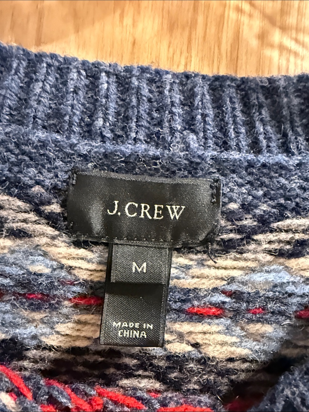 J. Crew Lambswool Fair Isle Ski Apres Crewneck Sweater Men’s Sz M Unisex - Picture 4 of 11